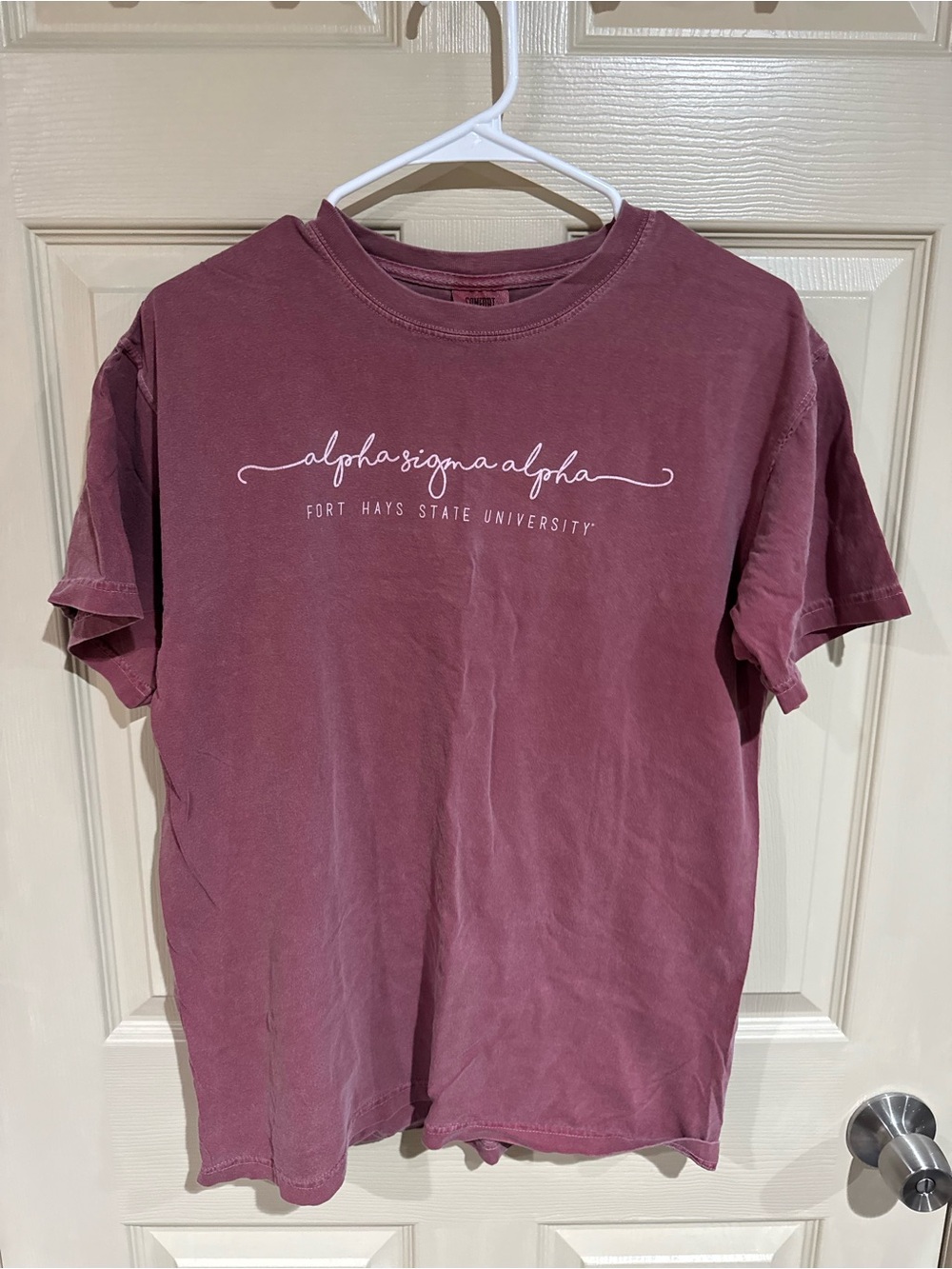 Comfort Colors Maroon Alpha Sigma Alpha Graphic Tee
